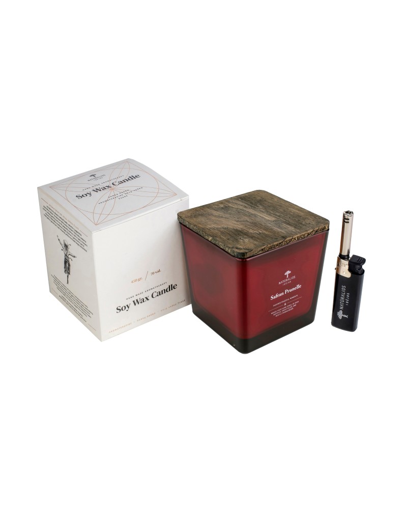 Aromaterapinė Sojų Vaško Žvakė Safran Prunelle 450g